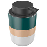 Dispenser Porta Sabonete Líquido Cerâmica para Banheiro 200ml Osaka Yoi com Listras Coloridas